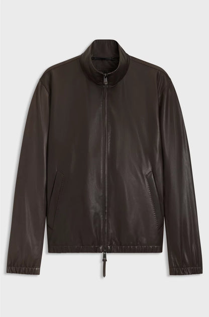 REGULAR-FIT JACKET IN NAPPA LEATHER