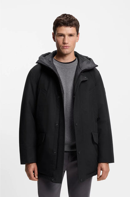 WATER-REPELLENT JACKET WITH CONTRASTING TRIMS
