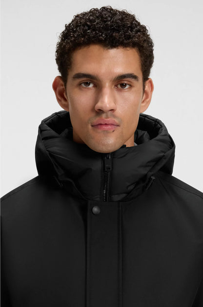 WATER-REPELLENT JACKET WITH CONTRASTING INSERT