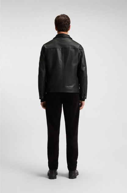 SHIRT-STYLE JACKET IN NAPPA LEATHER