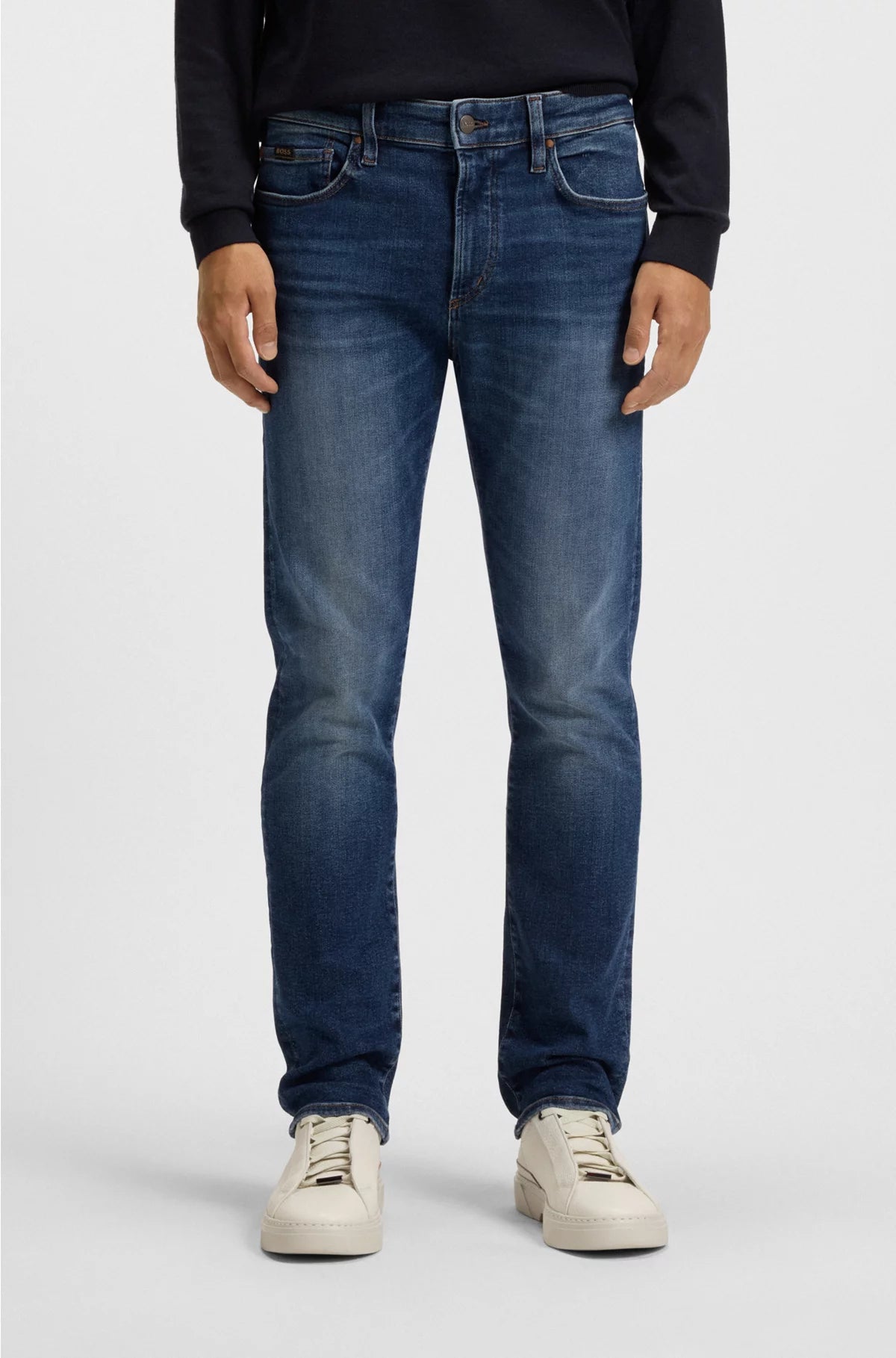 SLIM-FIT JEANS IN BLUE PERFORMANCE-STRETCH DENIM