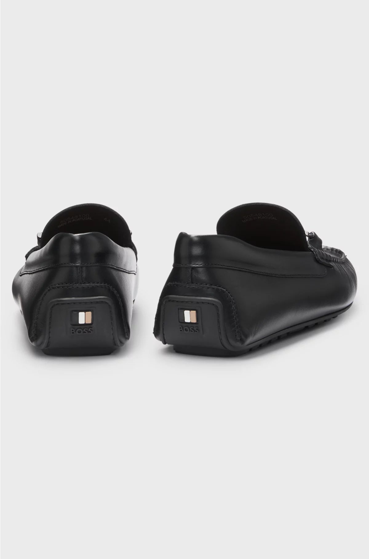 LEATHER LOAFERS WITH BRANDED HARDWARE