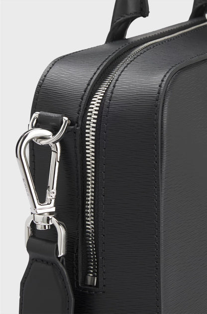 LEATHER DOCUMENT CASE WITH LOGO LETTERING