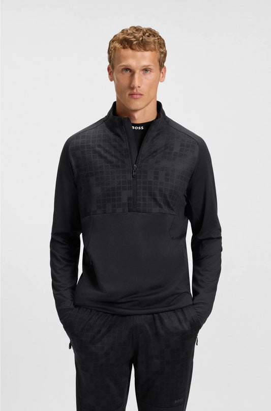 ACTIVE HALF-ZIP SWEATSHIRT IN PRINTED QUICK-DRY FABRIC