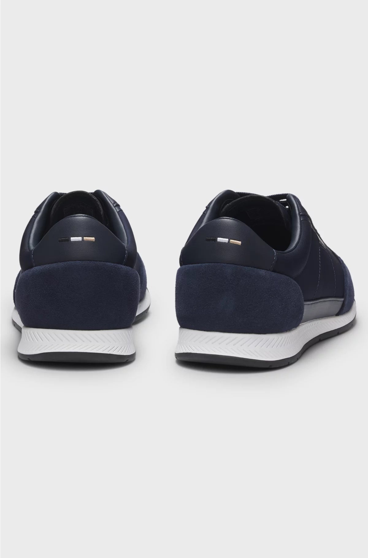 LOW-TOP TRAINERS WITH SUEDE AND FAUX LEATHER