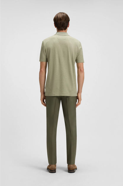 REGULAR-FIT POLO SHIRT IN COTTON AND SILK