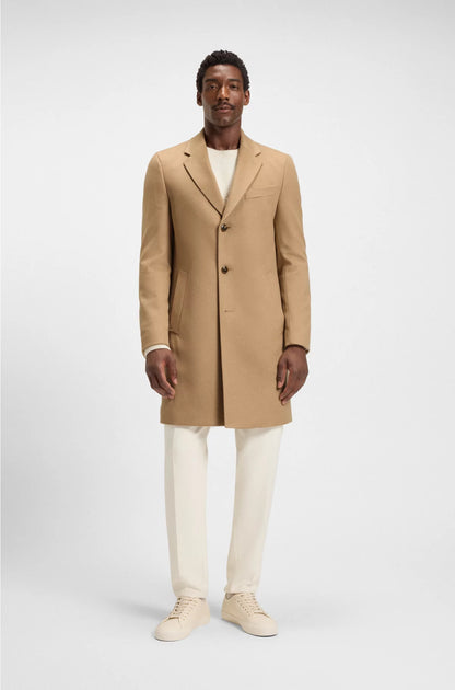 SLIM-FIT COAT IN WOOL AND CASHMERE
