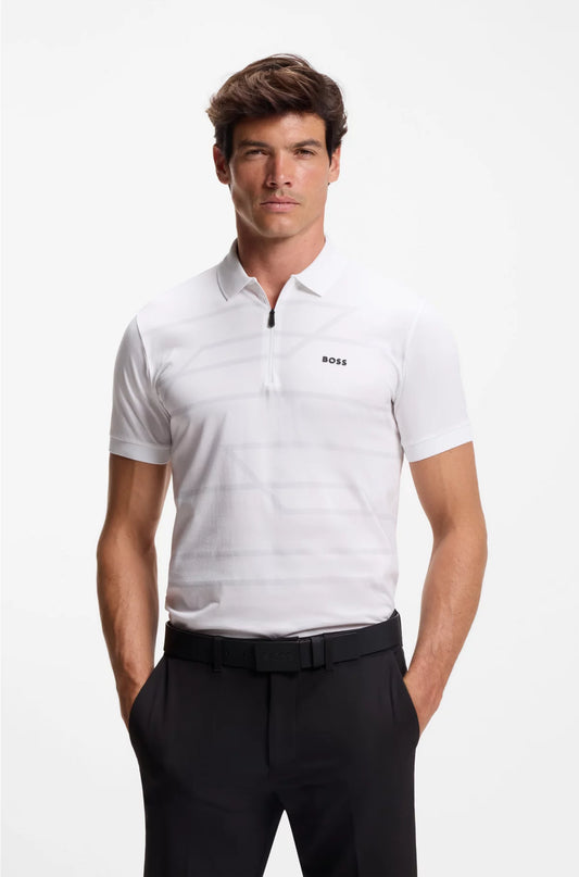 SLIM-FIT POLO SHIRT IN COTTON WITH PRINTED PATTERN