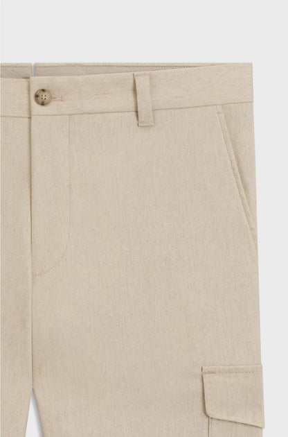 TAPERED-FIT TROUSERS WITH CARGO POCKETS