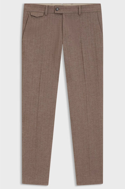 TAPERED-FIT TROUSERS IN COTTON, CASHMERE AND STRETCH