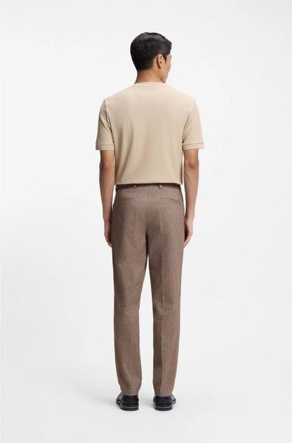 TAPERED-FIT TROUSERS IN COTTON, CASHMERE AND STRETCH
