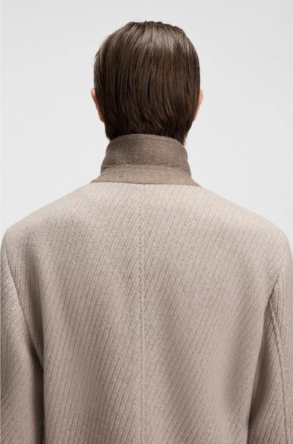 FORMAL COAT IN CASHMERE AND VIRGIN WOOL