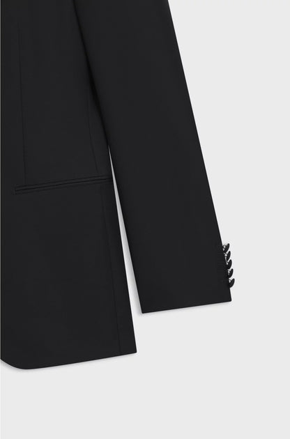 TWO-PIECE SLIM-FIT TUXEDO SUIT BLENDED WITH SILK
