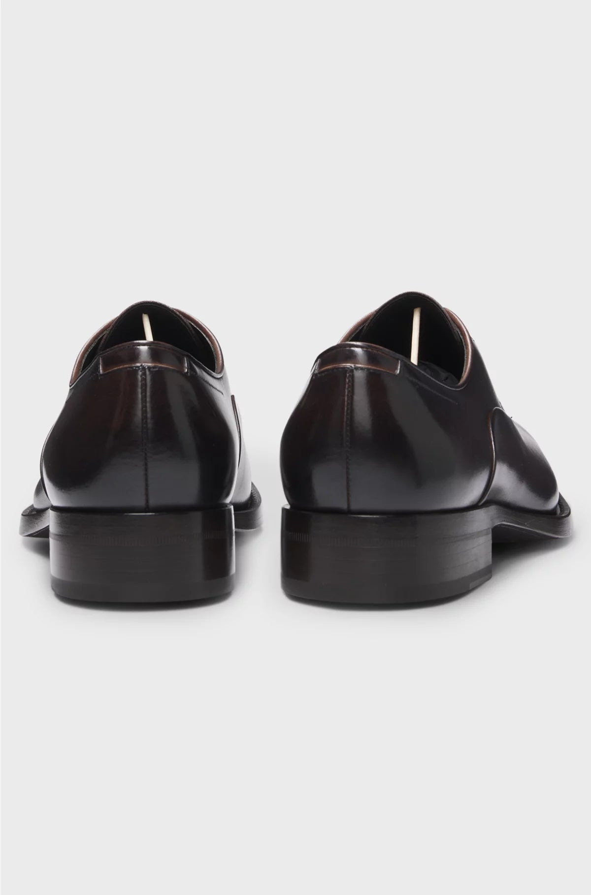 DERBY SHOES IN BURNISHED LEATHER