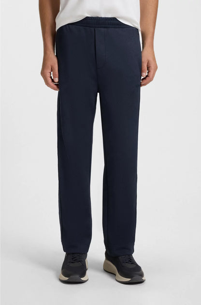 REGULAR-FIT TRACKSUIT BOTTOMS WITH QUILTED JACQUARD