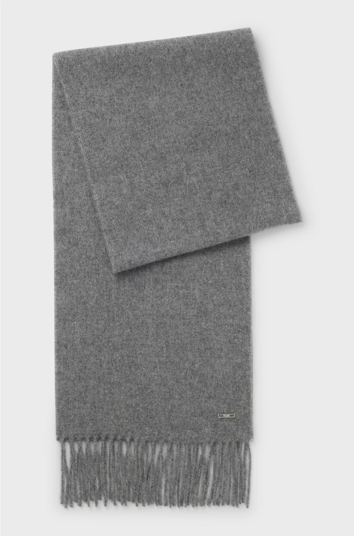 CASHMERE SCARF WITH TWISTED FRINGES
