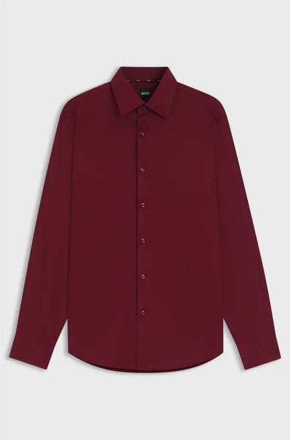 REGULAR-FIT SHIRT IN EASY-IRON COTTON SATIN