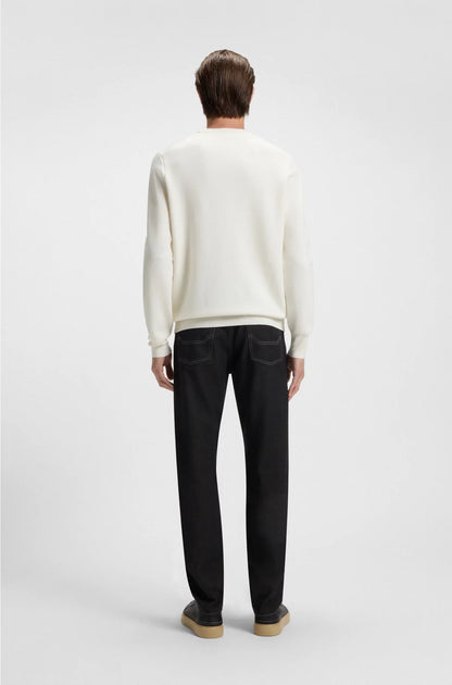 WOOL SWEATER WITH EMBROIDERED LOGO
