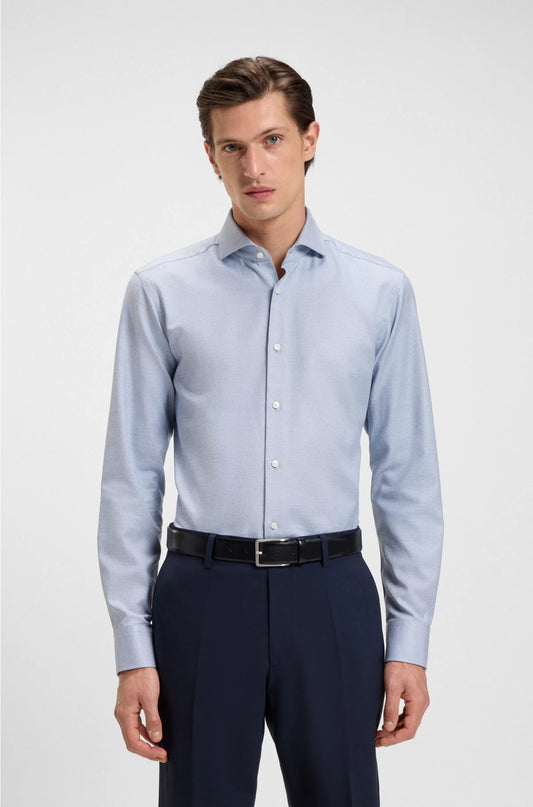 REGULAR-FIT SHIRT IN PRINTED COTTON TWILL