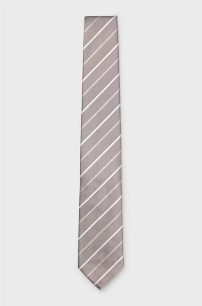 TIE WITH DIAGONAL STRIPE IN SILK BLEND