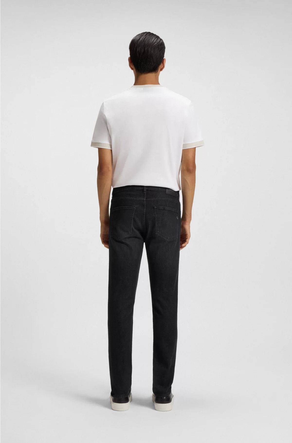 DELAWARE SLIM-FIT JEANS IN BLACK ITALIAN-MADE DENIM