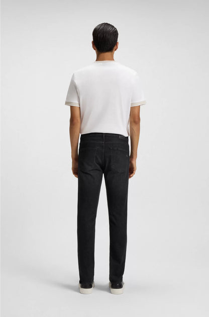 DELAWARE SLIM-FIT JEANS IN BLACK ITALIAN-MADE DENIM