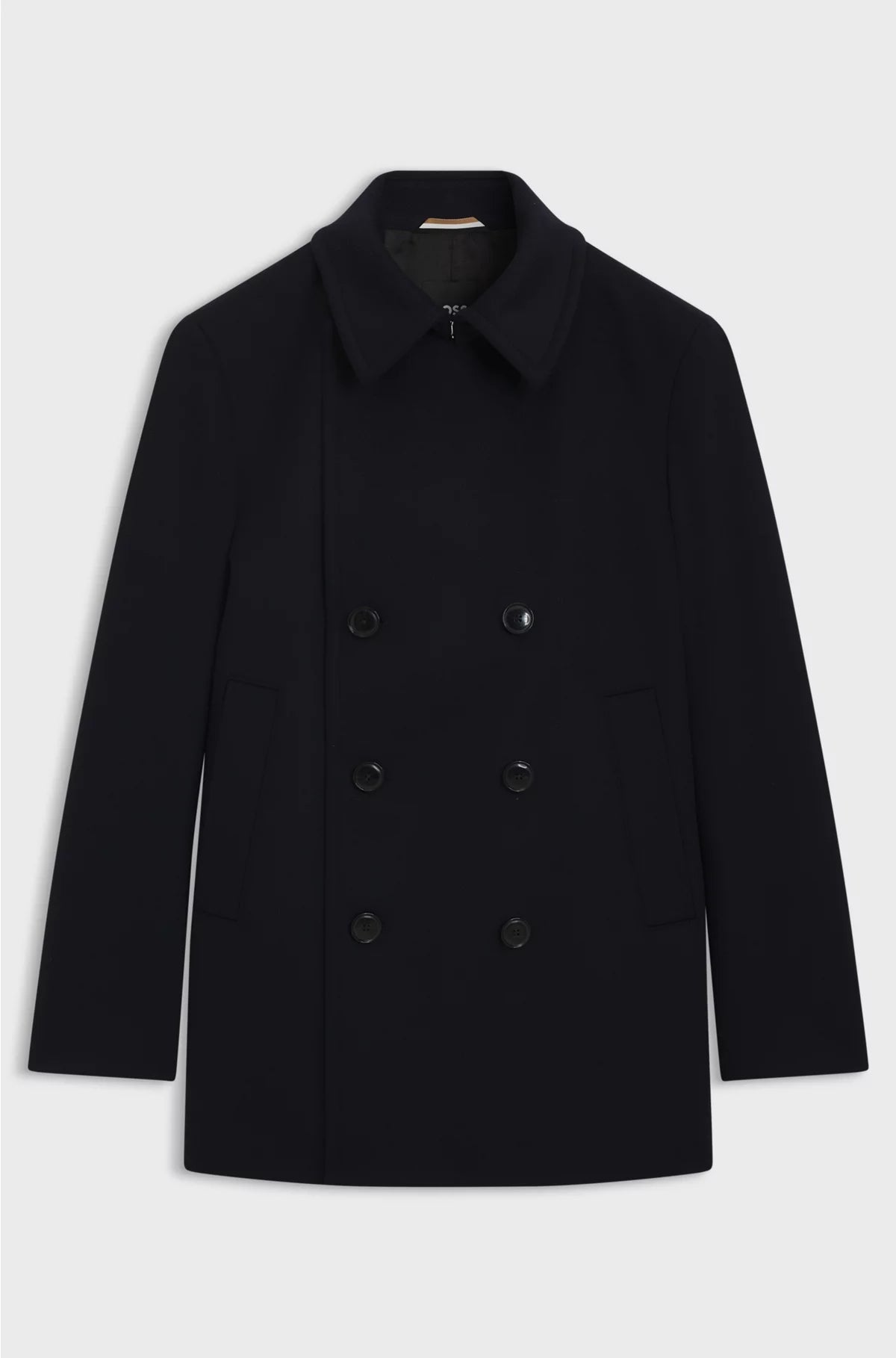 SLIM-FIT PEACOAT IN WOOL AND CASHMERE