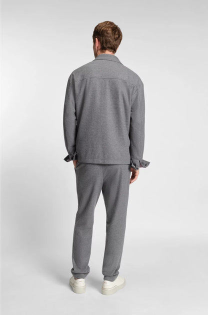 RELAXED-FIT OVERSHIRT IN BRUSHED STRETCH FLANNEL