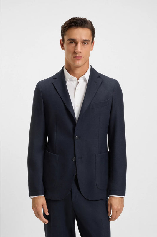SLIM-FIT BLAZER IN BRUSHED STRETCH FLANNEL