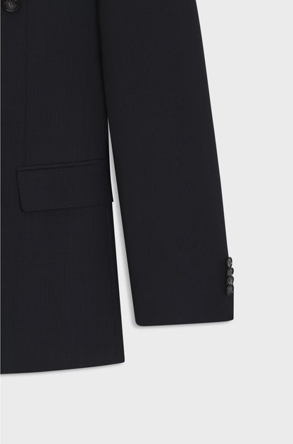 TWO-PIECE SLIM-FIT SUIT IN PINSTRIPE VIRGIN WOOL