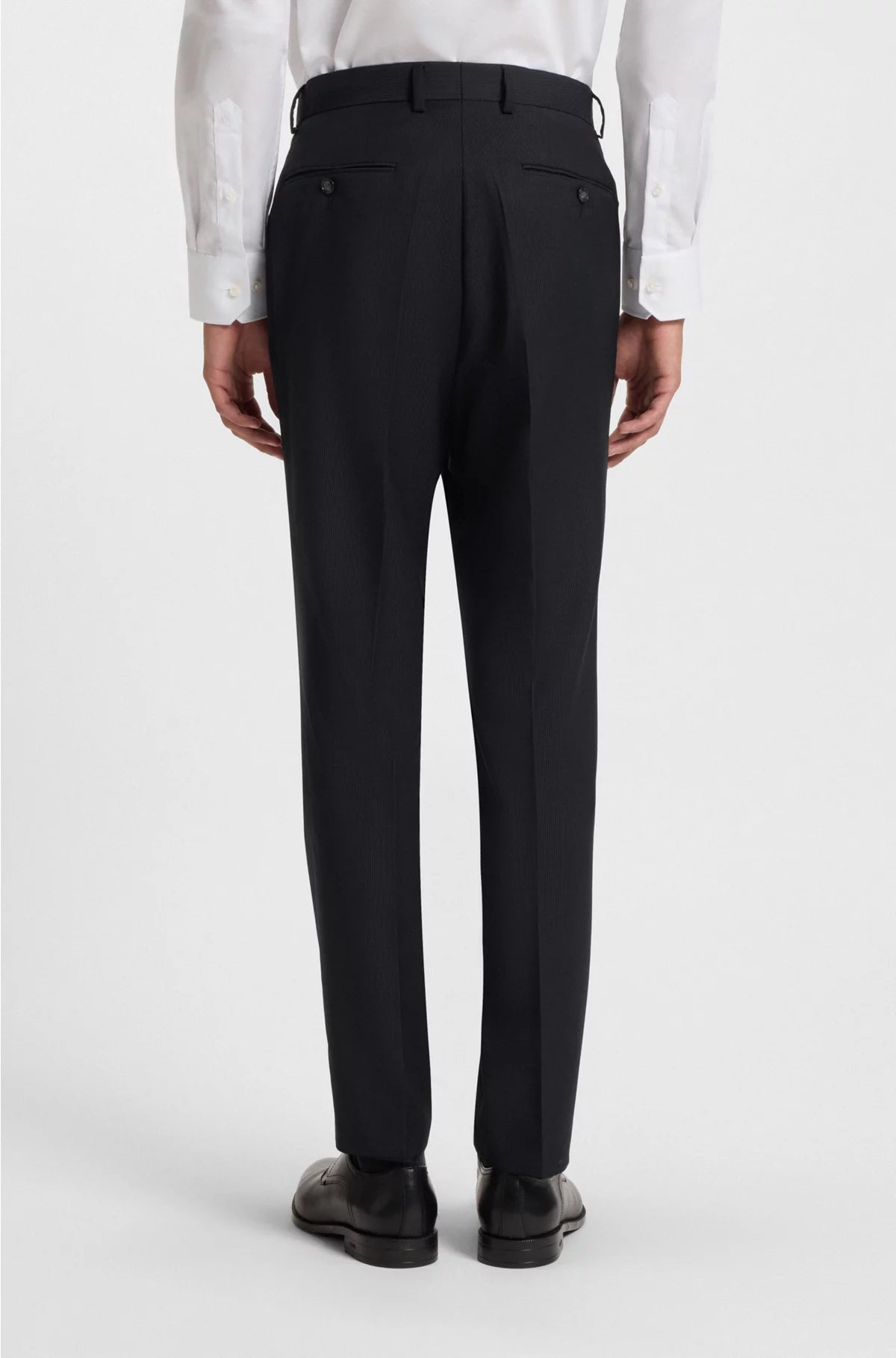 TWO-PIECE SLIM-FIT SUIT IN PINSTRIPE VIRGIN WOOL