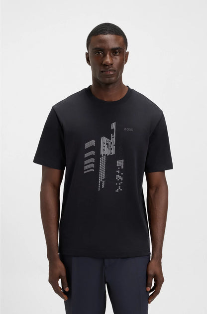 RELAXED-FIT T-SHIRT IN COTTON JERSEY WITH PRINTED ARTWORK