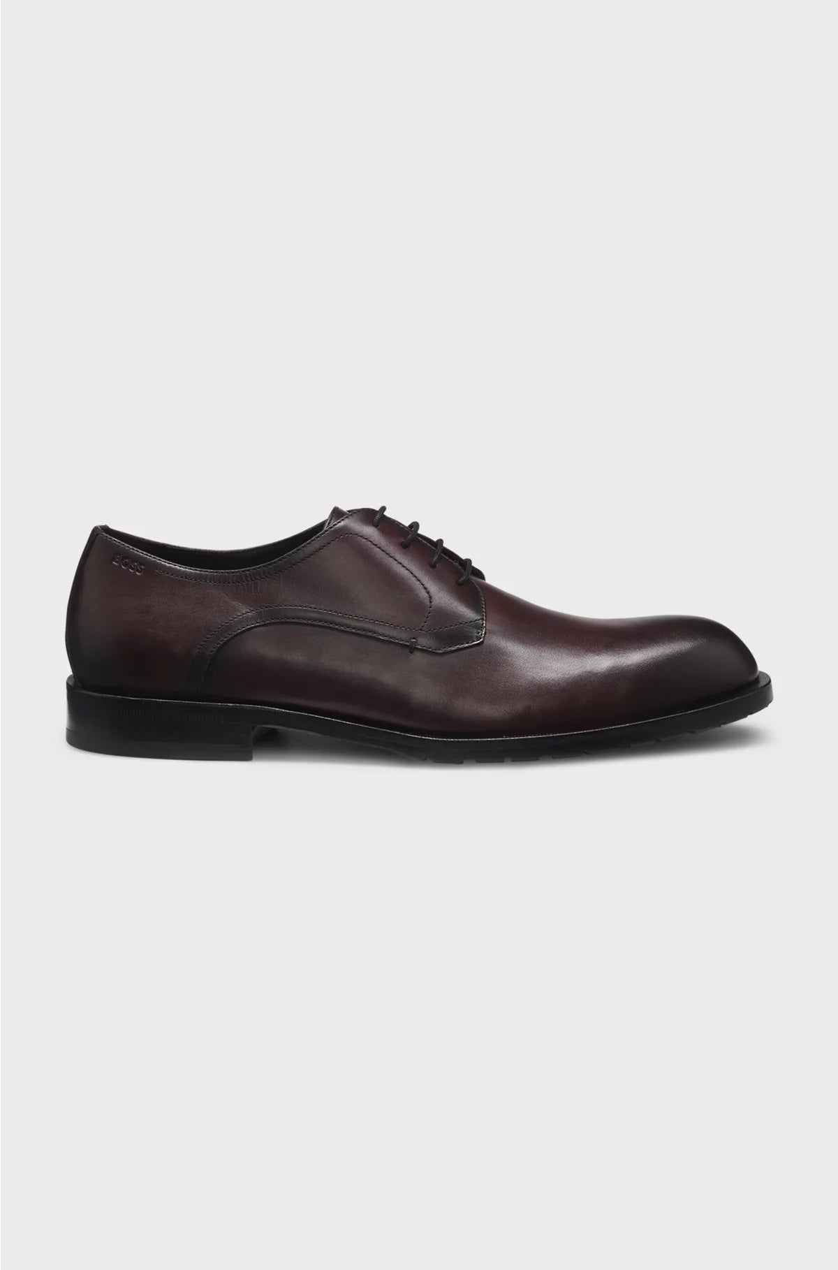 LEATHER DERBY SHOES WITH EMBOSSED LOGO