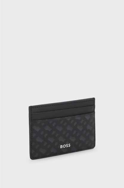 MONOGRAM CARD HOLDER WITH FOIL-EMBOSSED LOGO