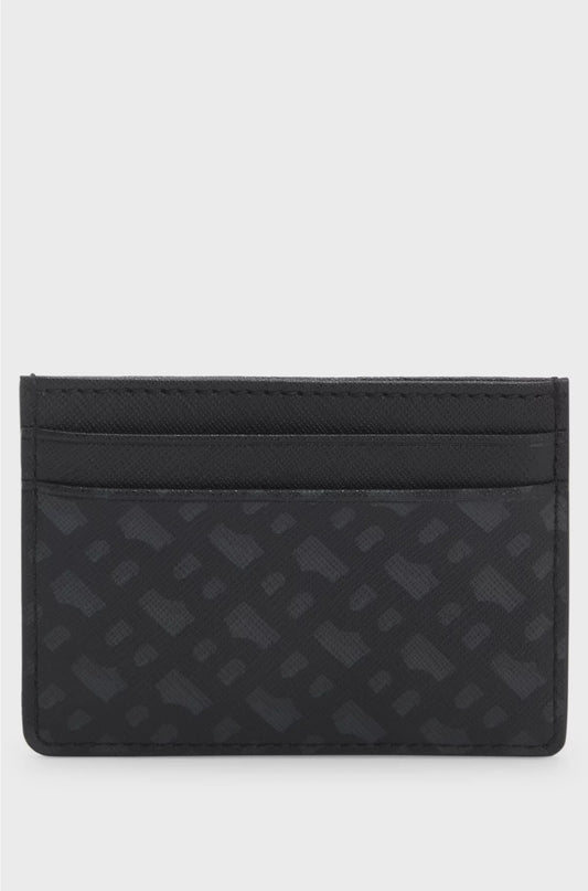 MONOGRAM CARD HOLDER WITH FOIL-EMBOSSED LOGO