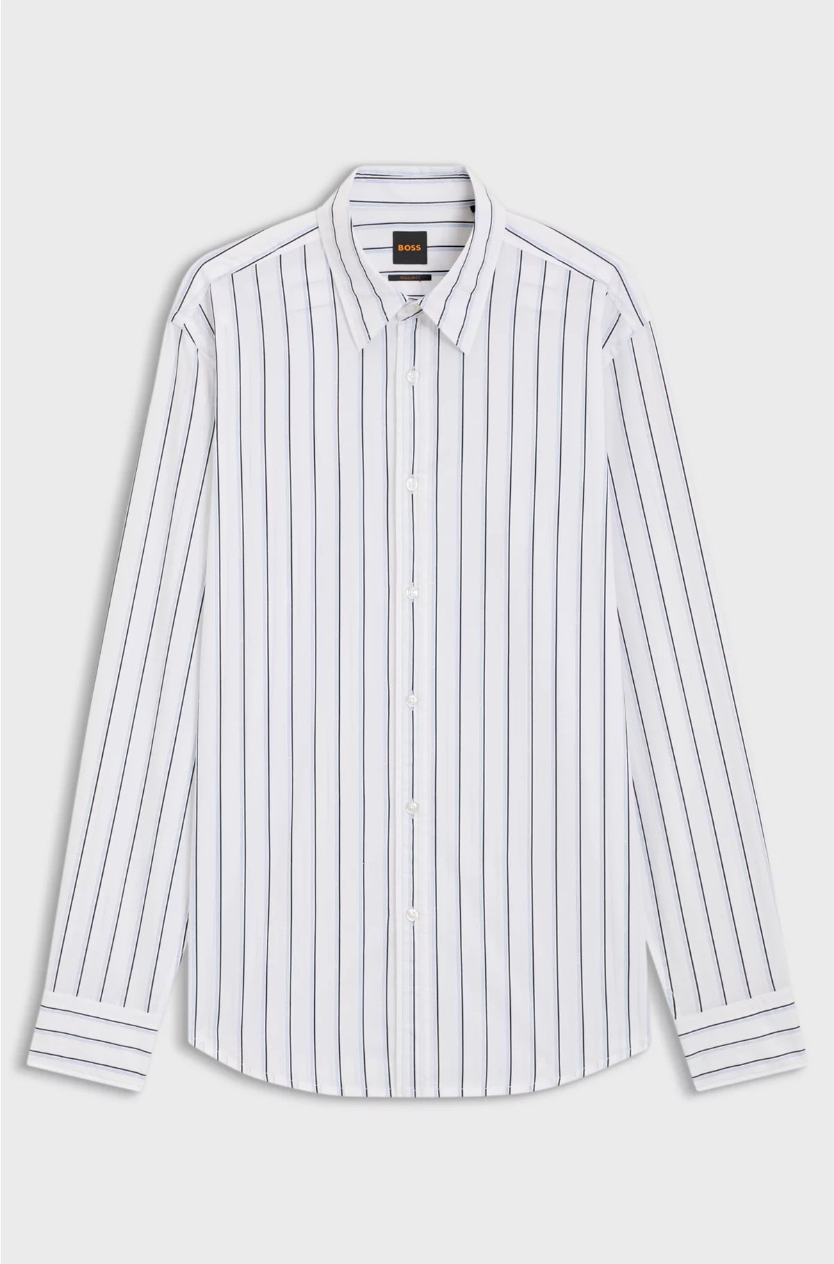 REGULAR-FIT SHIRT IN PRINTED COTTON POPLIN