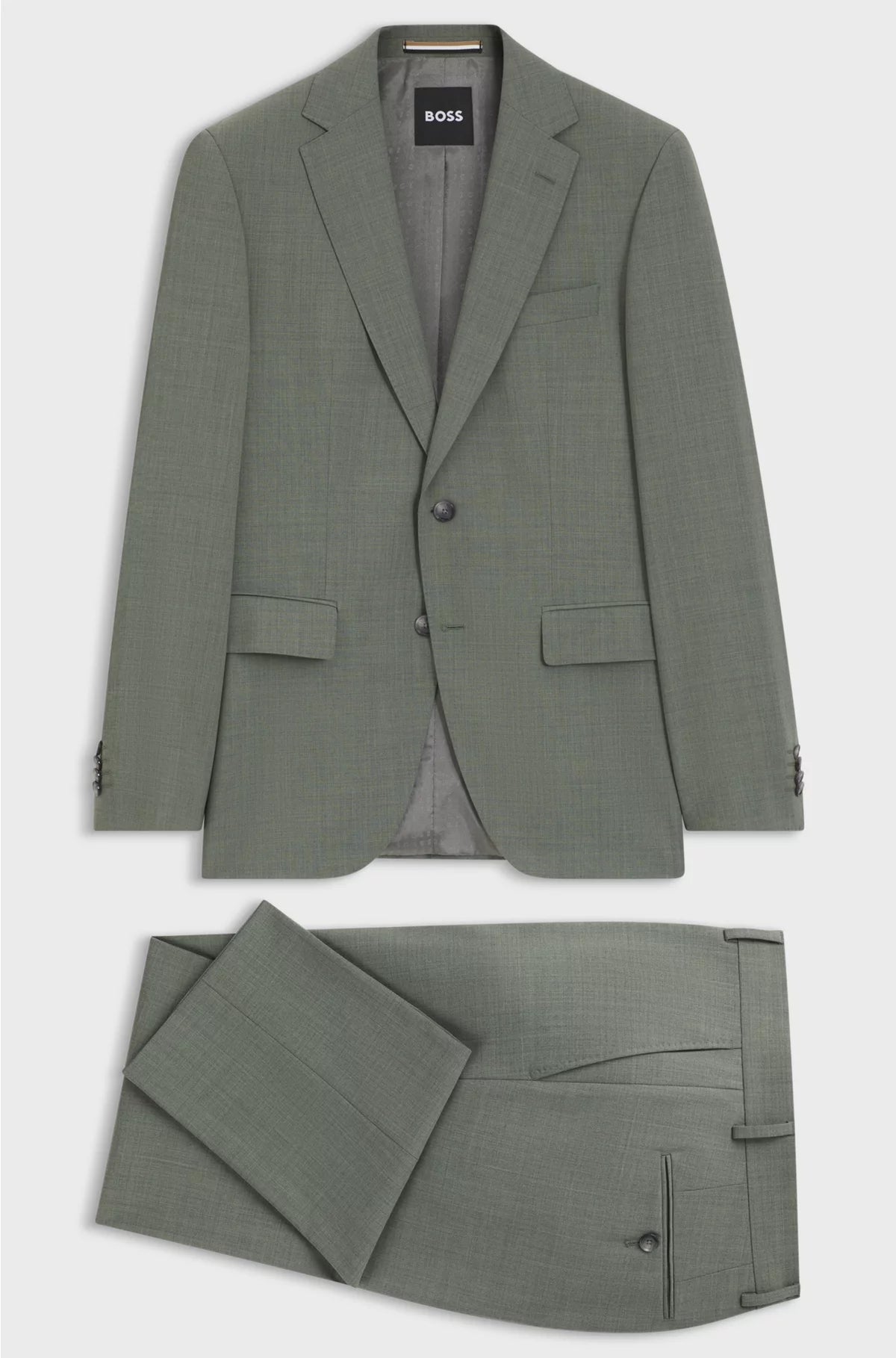 EASY-CARE SUIT IN STRETCH CLOTH WITH WOOL