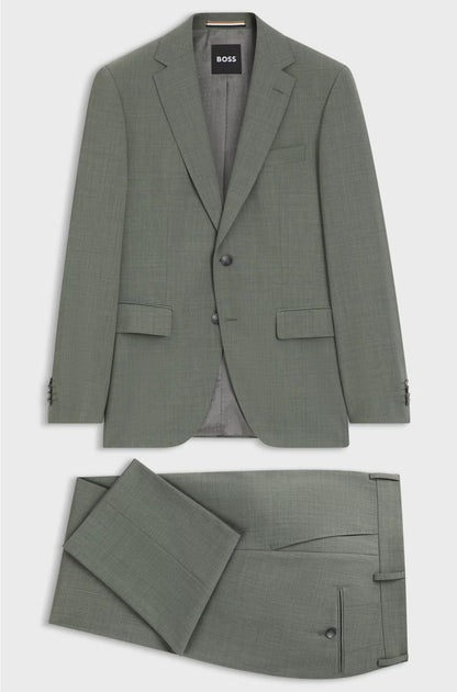 EASY-CARE SUIT IN STRETCH CLOTH WITH WOOL