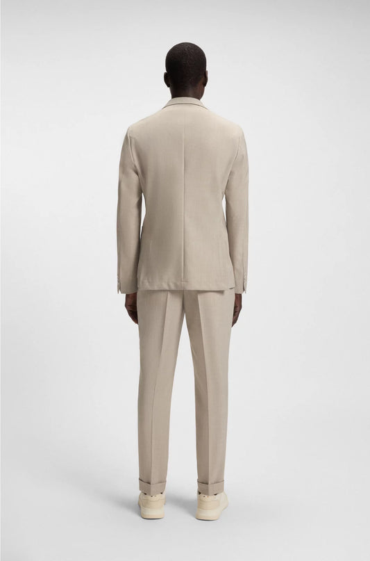 DOUBLE-BREASTED BLAZER INMICRO-PATTERNED VIRGIN WOOL
