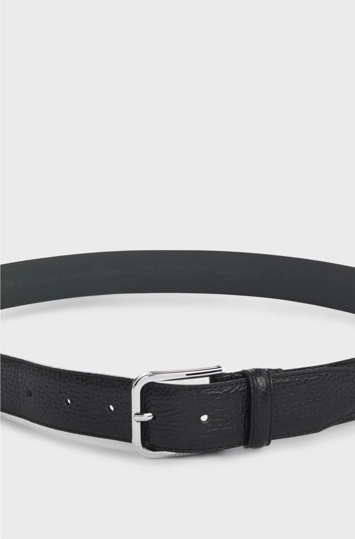 ITALIAN-LEATHER BELT WITH PIN BUCKLE