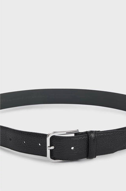 ITALIAN-LEATHER BELT WITH PIN BUCKLE