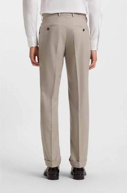 TWO-PIECE REGULAR-FIT SUIT IN HERRINGBONE VIRGIN WOOL