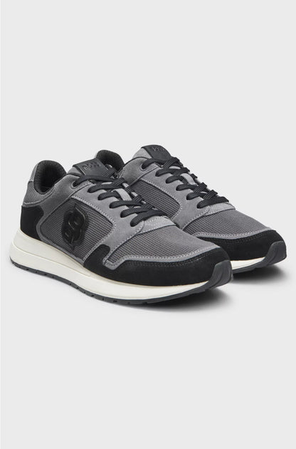 SUEDE TRAINERS WITH DOUBLE B MONOGRAM