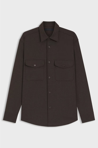 RELAXED-FIT SHIRT IN VIRGIN WOOL