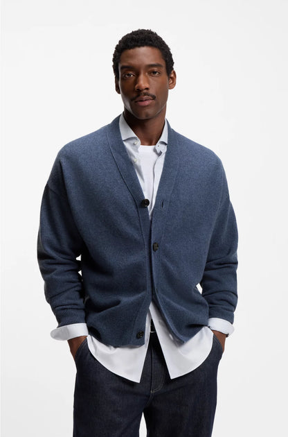 RELAXED-FIT CARDIGAN IN VIRGIN WOOL