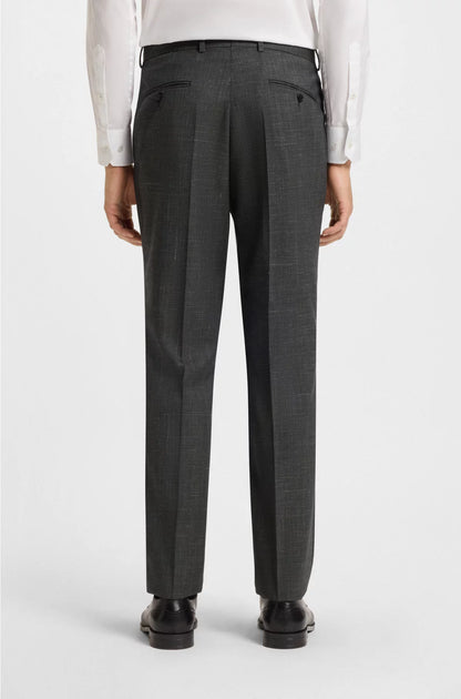 TWO-PIECE REGULAR-FIT SUIT IN WOOL AND LINEN