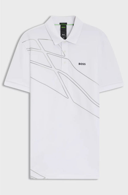 PADDY COTTON-BLEND POLO SHIRT WITH ARTWORK