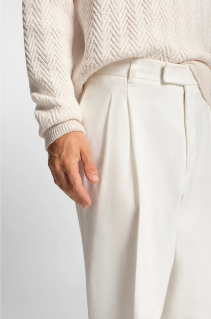 RELAXED-FIT TROUSERS IN MERCERISED STRETCH COTTON