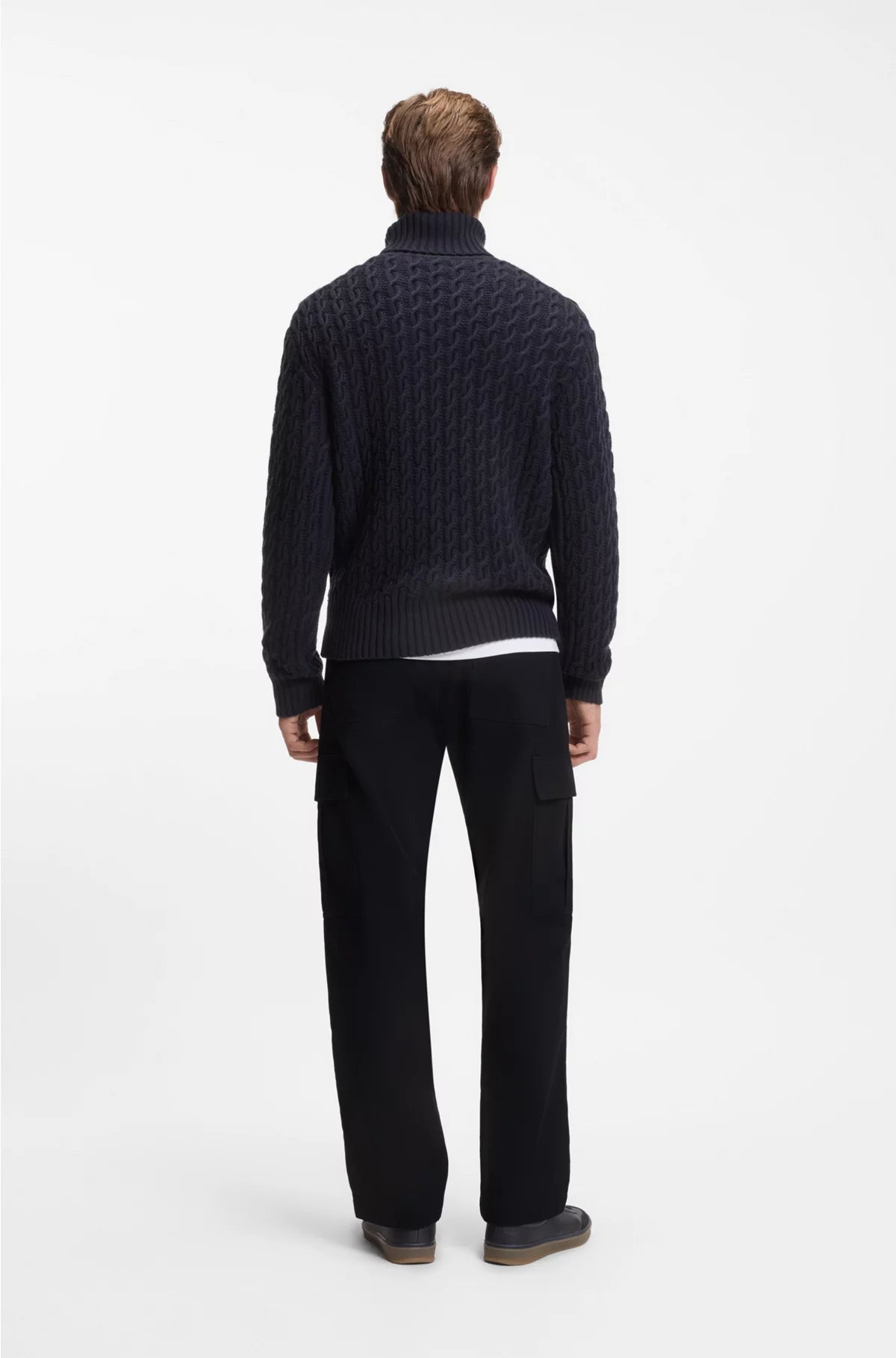CARGO TROUSERS INMICRO-PATTERNED COTTON