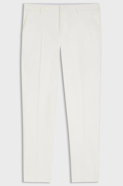 TAPERED-FIT TROUSERS IN MERCERISED STRETCH COTTON